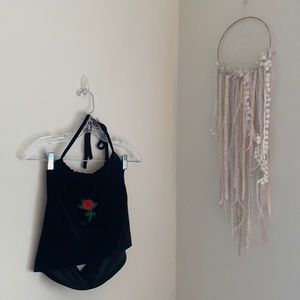 Velvet Open back Halter